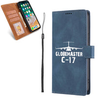 Thumbnail for GlobeMaster C-17 & Plane Designed Leather Samsung S & Note Cases