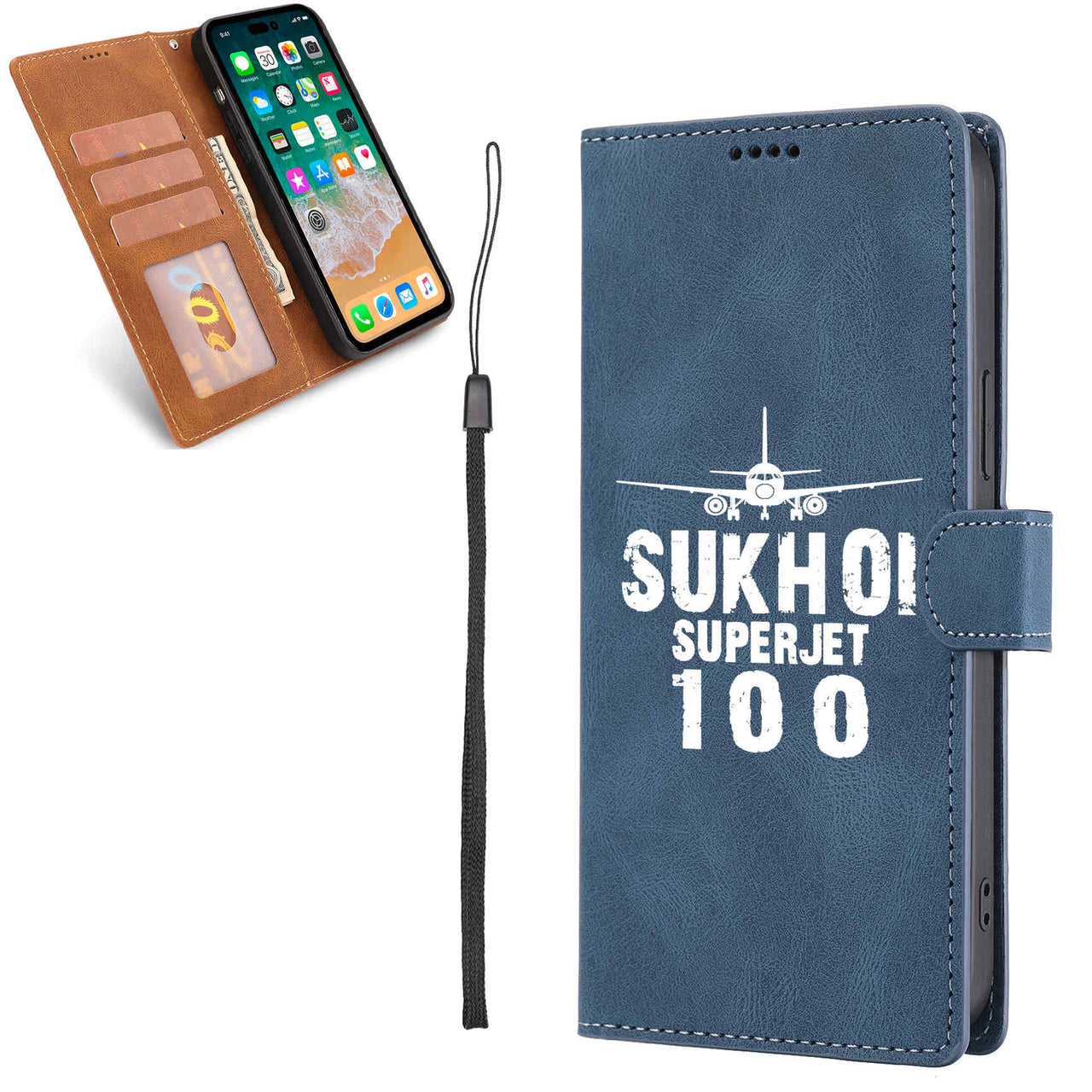 Sukhoi Superjet 100 & Plane Designed Leather Samsung S & Note Cases