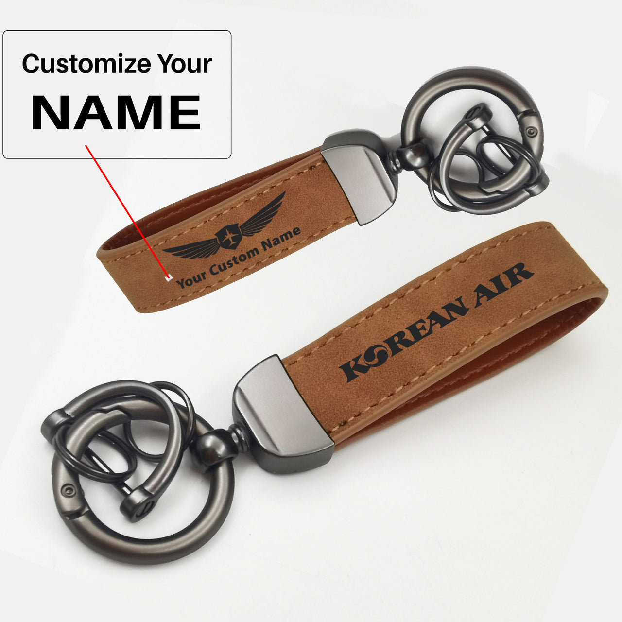 Korean Airlines Design Horseshoe Buckle Key Chains