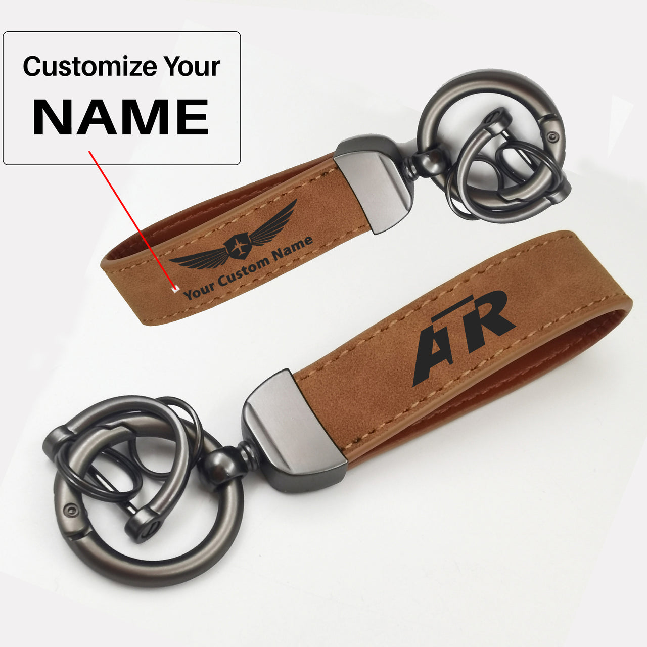 ATR & Text Design Horseshoe Buckle Key Chains