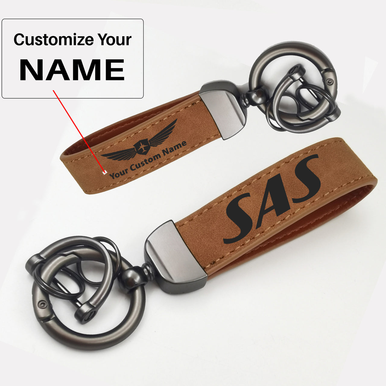 SAS Airlines Airlines Design Horseshoe Buckle Key Chains