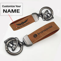 Thumbnail for Transavia France Airlines Design Horseshoe Buckle Key Chains