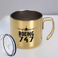 Thumbnail for Boeing 747 & Plane Designed Stainless Steel Portable Mugs