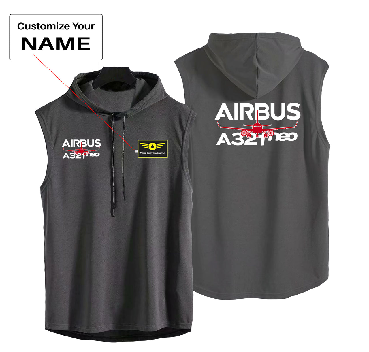 Amazing Airbus A321neo Designed Hooded Tank Tops