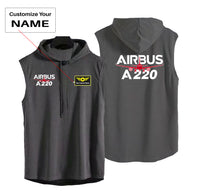 Thumbnail for Amazing Airbus A220 Designed Hooded Tank Tops