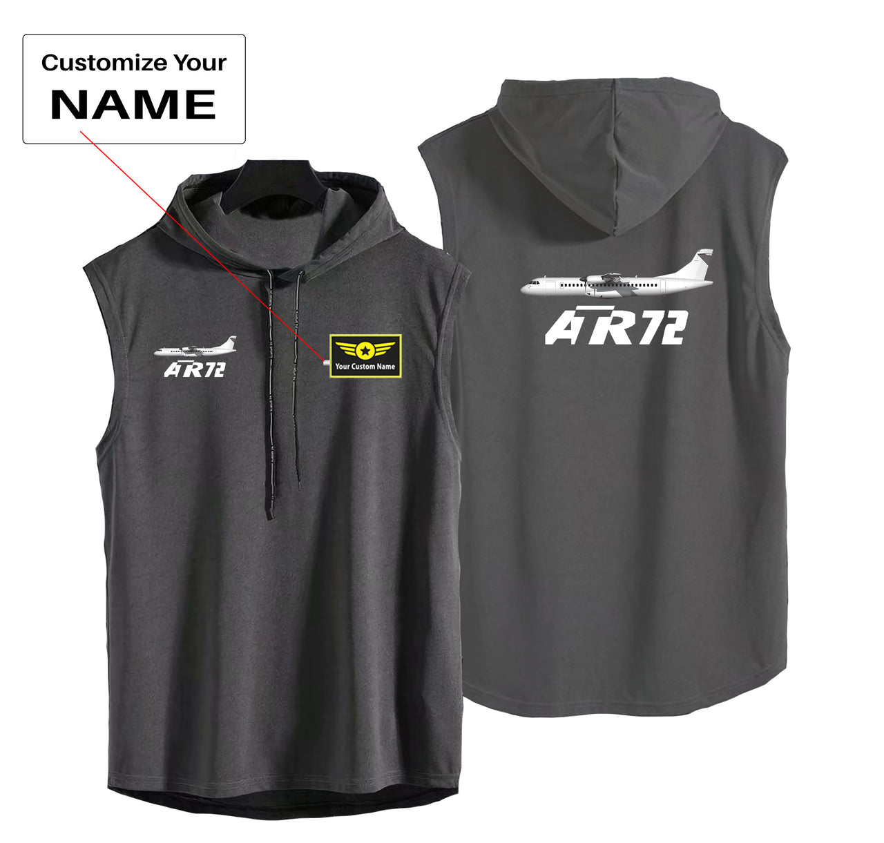 The ATR72 Designed Hooded Tank Tops