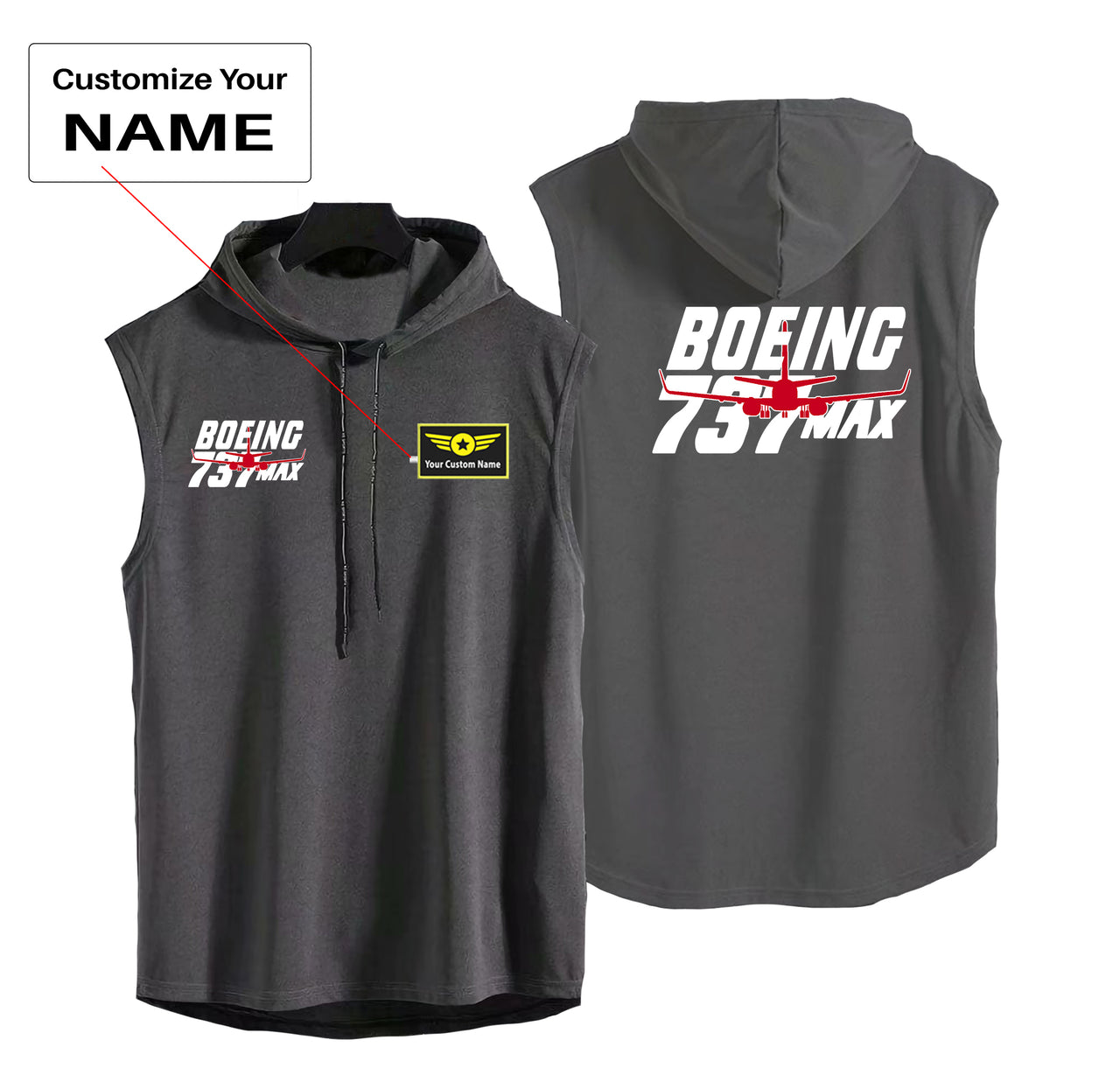 Amazing Boeing 737 Max Designed Hooded Tank Tops