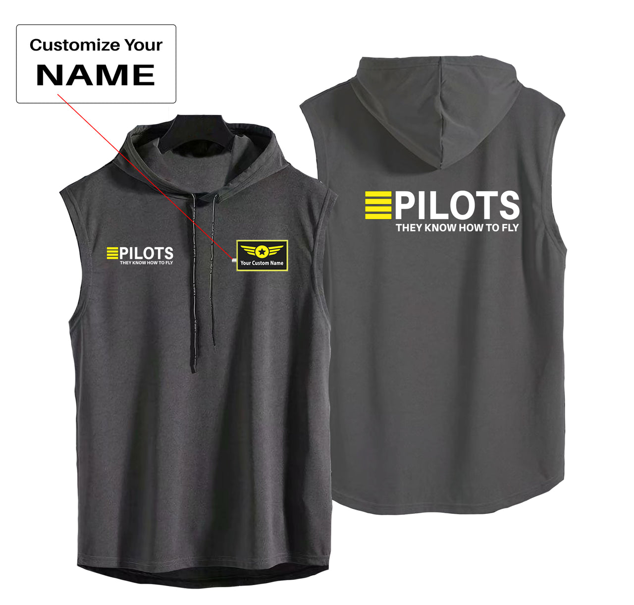 Pilots They Know How To Fly Designed Hooded Tank Tops