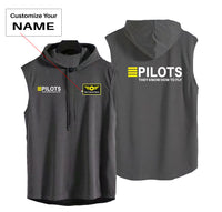 Thumbnail for Pilots They Know How To Fly Designed Hooded Tank Tops