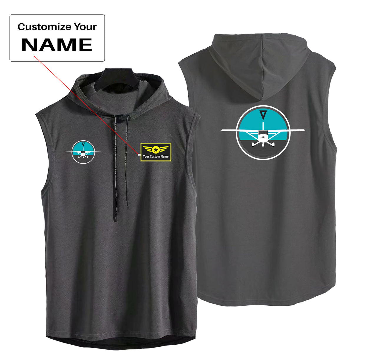 Cessna & Gyro Designed Hooded Tank Tops