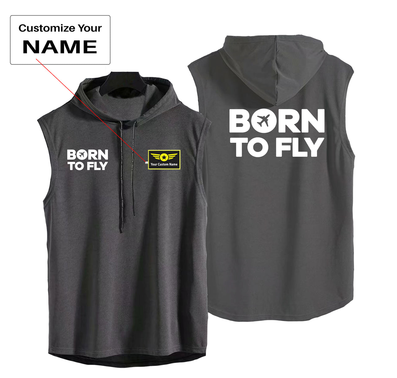 Born To Fly Special Designed Hooded Tank Tops