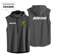 Thumbnail for Boeing & Text Designed Hooded Tank Tops