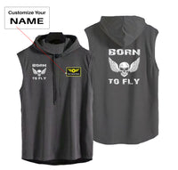 Thumbnail for Born To Fly SKELETON Designed Hooded Tank Tops