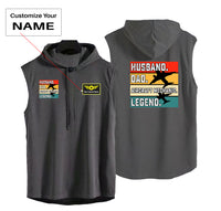 Thumbnail for Husband & Dad & Aircraft Mechanic & Legend Designed Hooded Tank Tops