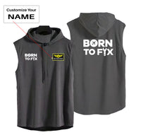 Thumbnail for Born To Fix Airplanes Designed Hooded Tank Tops