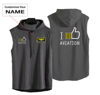 Thumbnail for I Like Aviation Designed Hooded Tank Tops