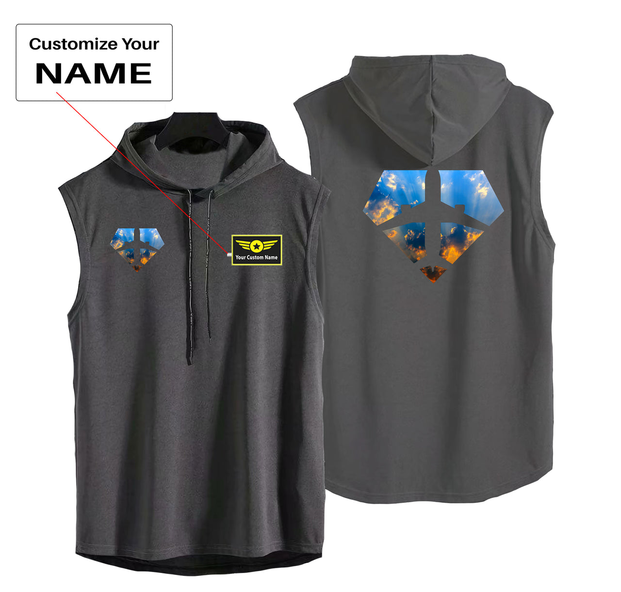 Supermen of The Skies (Sunrise) Designed Hooded Tank Tops