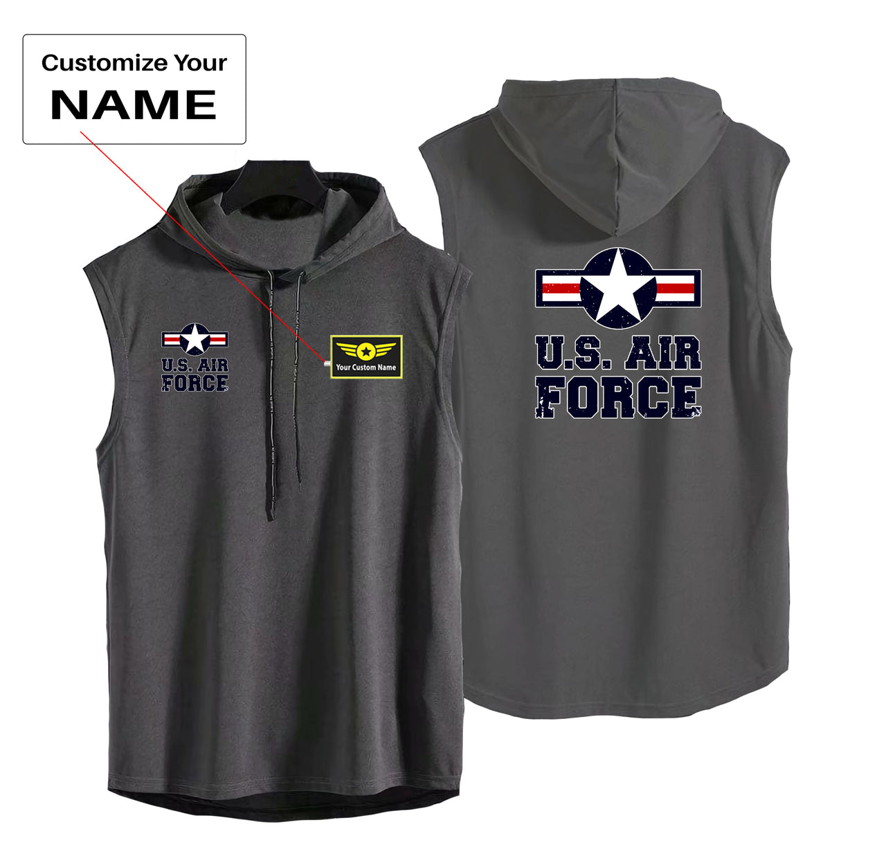 US Air Force Designed Hooded Tank Tops