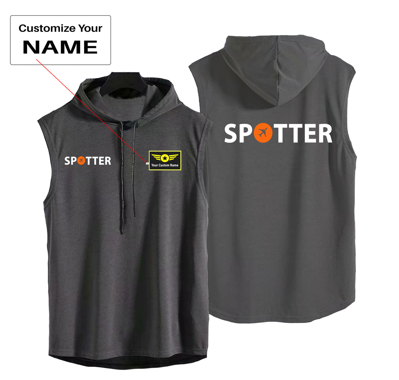 Spotter Designed Hooded Tank Tops