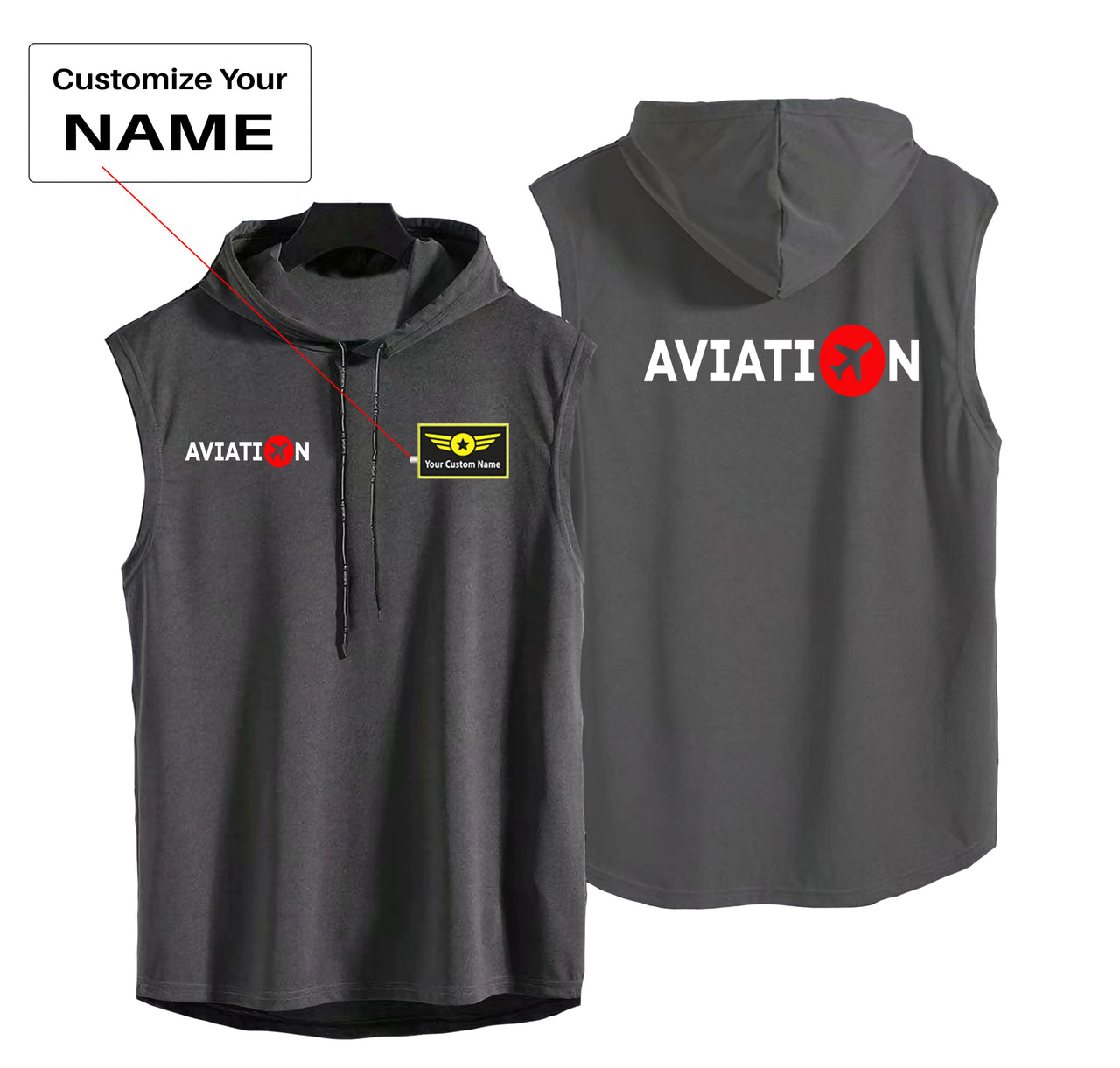 Aviation Designed Hooded Tank Tops