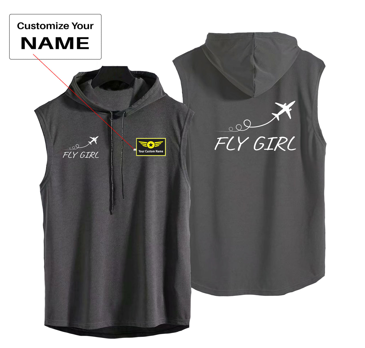 Just Fly It & Fly Girl Designed Hooded Tank Tops