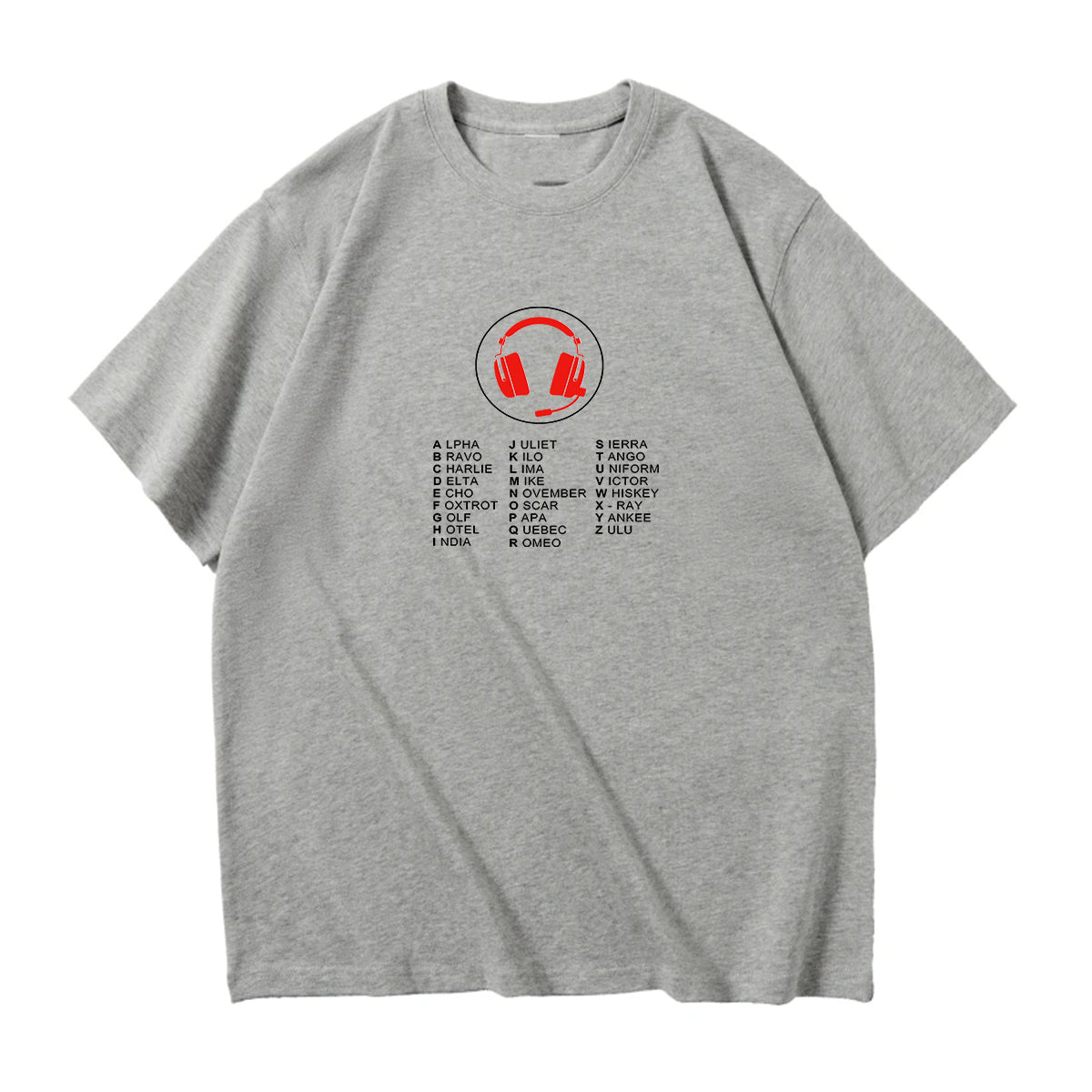 Aviation Alphabet 3 Designed Relax Fit T-Shirts