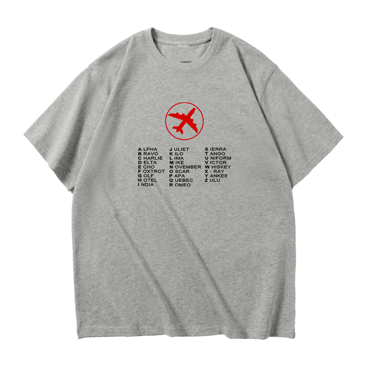 Aviation Alphabet 2 Designed Relax Fit T-Shirts