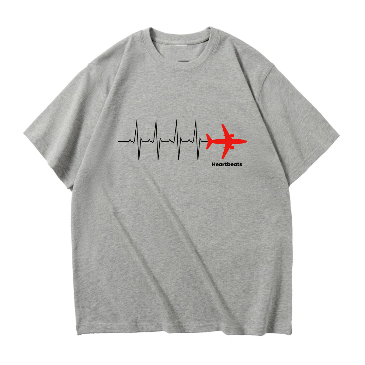 Aviation Heartbeats Designed Relax Fit T-Shirts