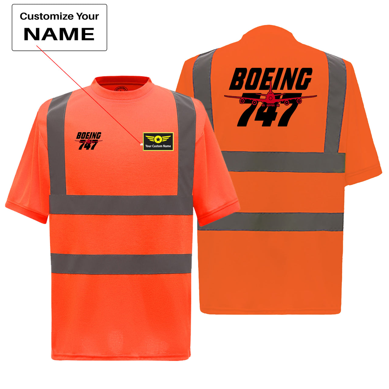 Amazing Boeing 747 Designed Reflective T-Shirts