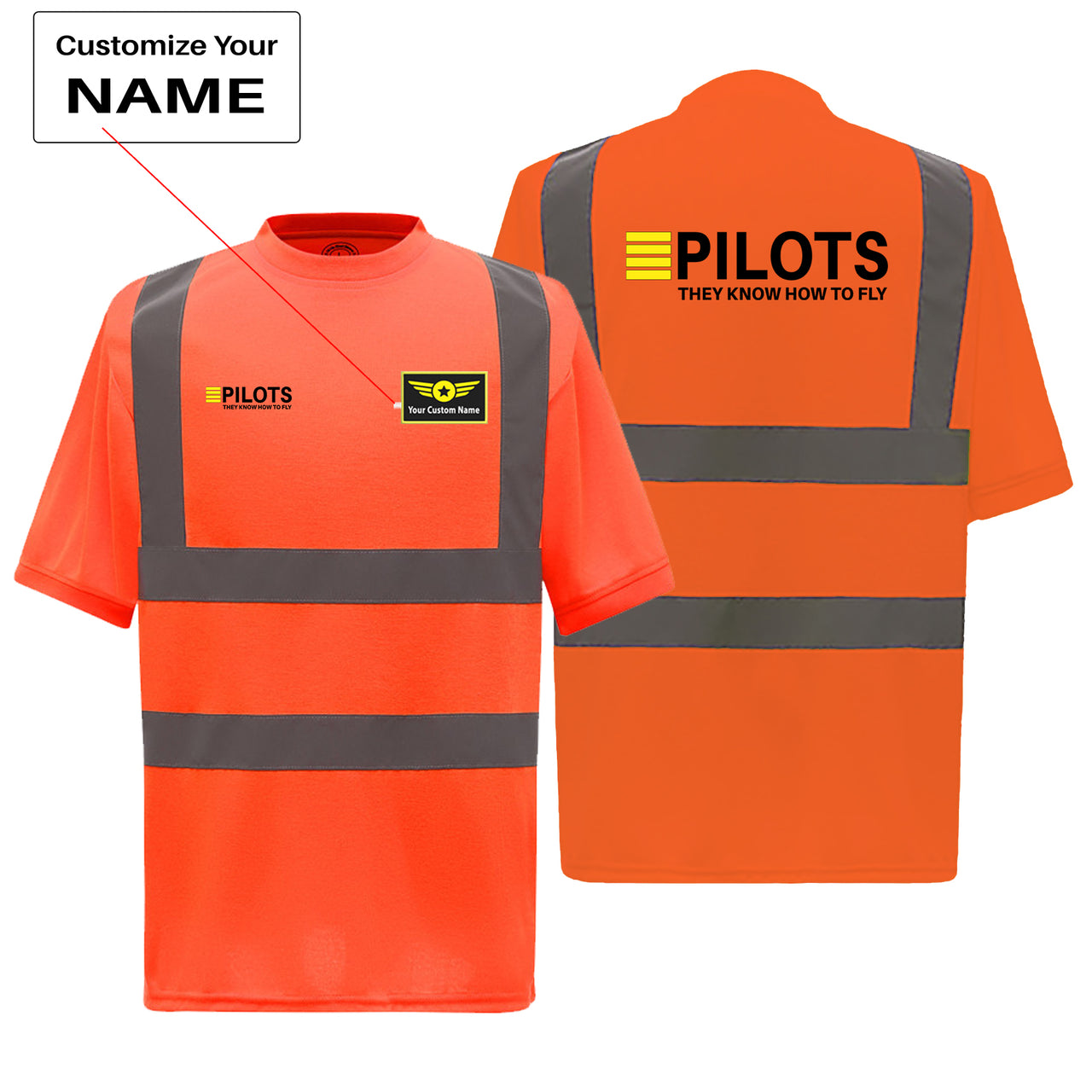 Pilots They Know How To Fly Designed Reflective T-Shirts