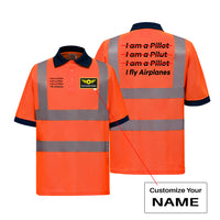 Thumbnail for I Fly Airplanes Designed Reflective Polo T-Shirts