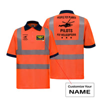 Thumbnail for People Fly Planes Pilots Fly Helicopters Designed Reflective Polo T-Shirts