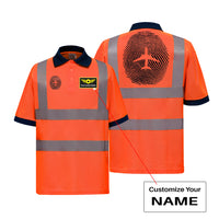 Thumbnail for Aviation Finger Print Designed Reflective Polo T-Shirts