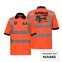 Thumbnail for Airbus A380 & Trent 900 Engine Designed Reflective Polo T-Shirts