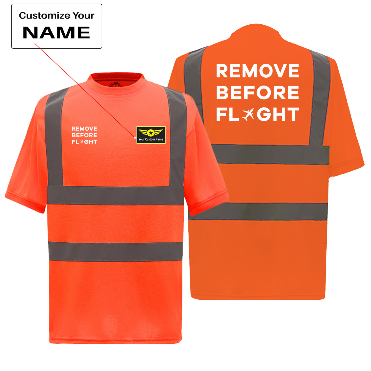 Remove Before Flight Designed Reflective T-Shirts