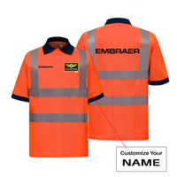 Thumbnail for Embraer & Text Designed Reflective Polo T-Shirts