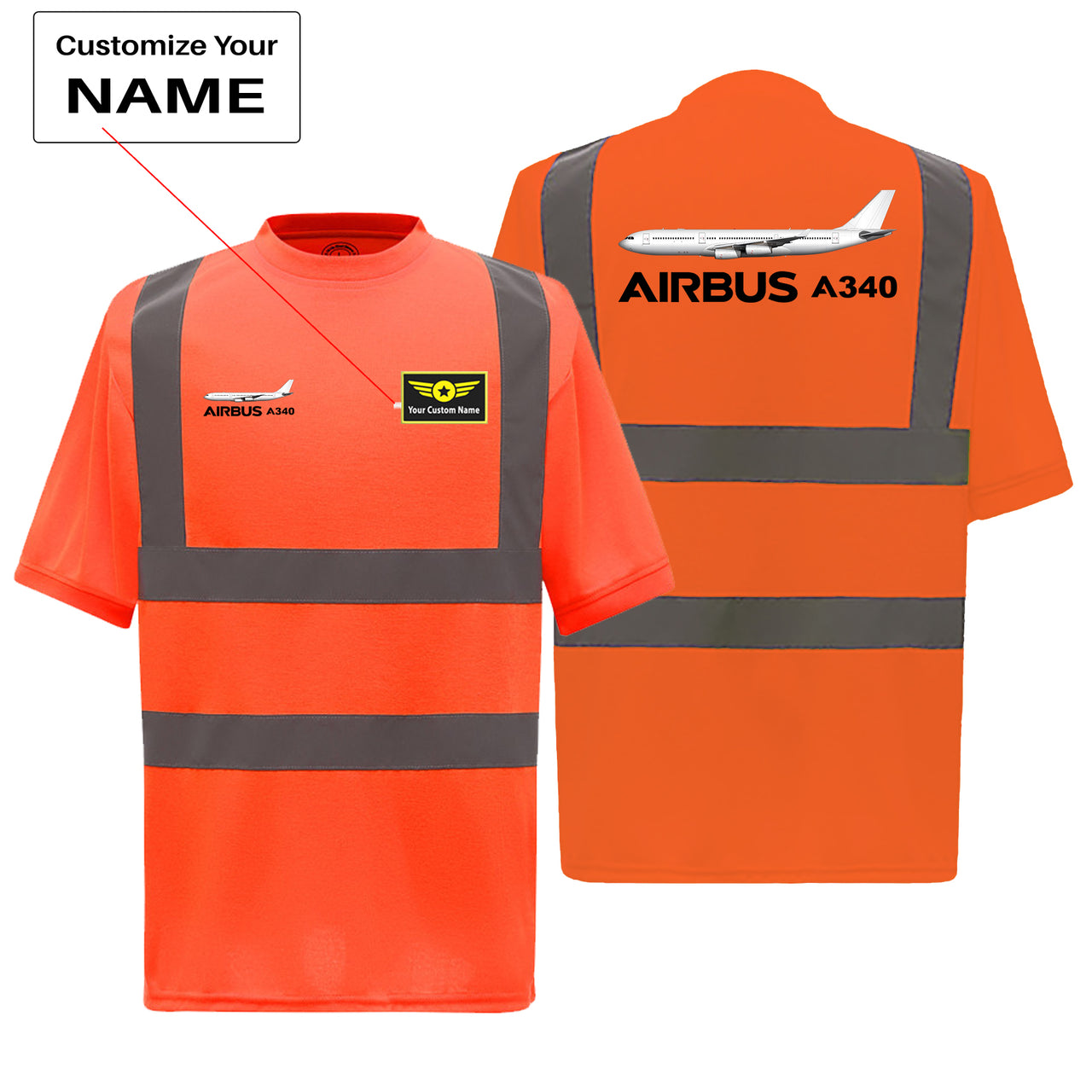 The Airbus A340 Designed Reflective T-Shirts