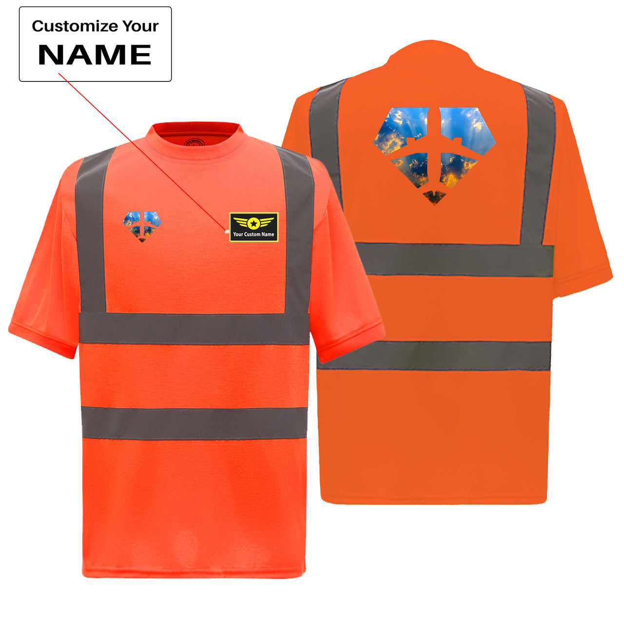 Supermen of The Skies (Sunrise) Designed Reflective T-Shirts