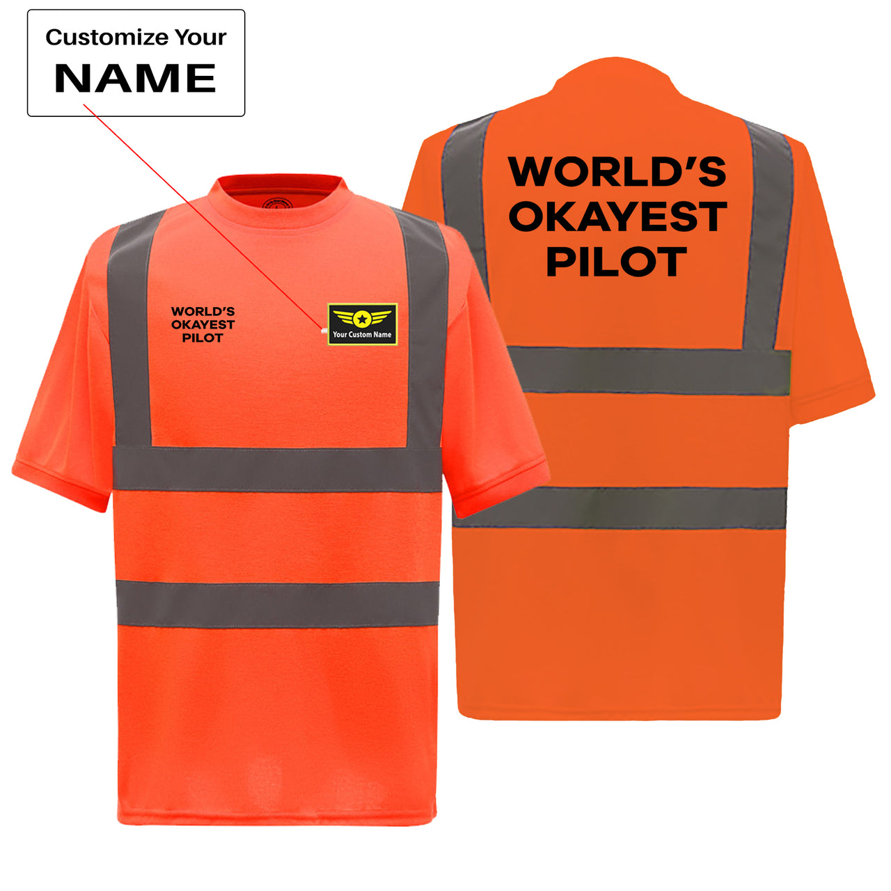 World's Okayest Pilot Designed Reflective T-Shirts