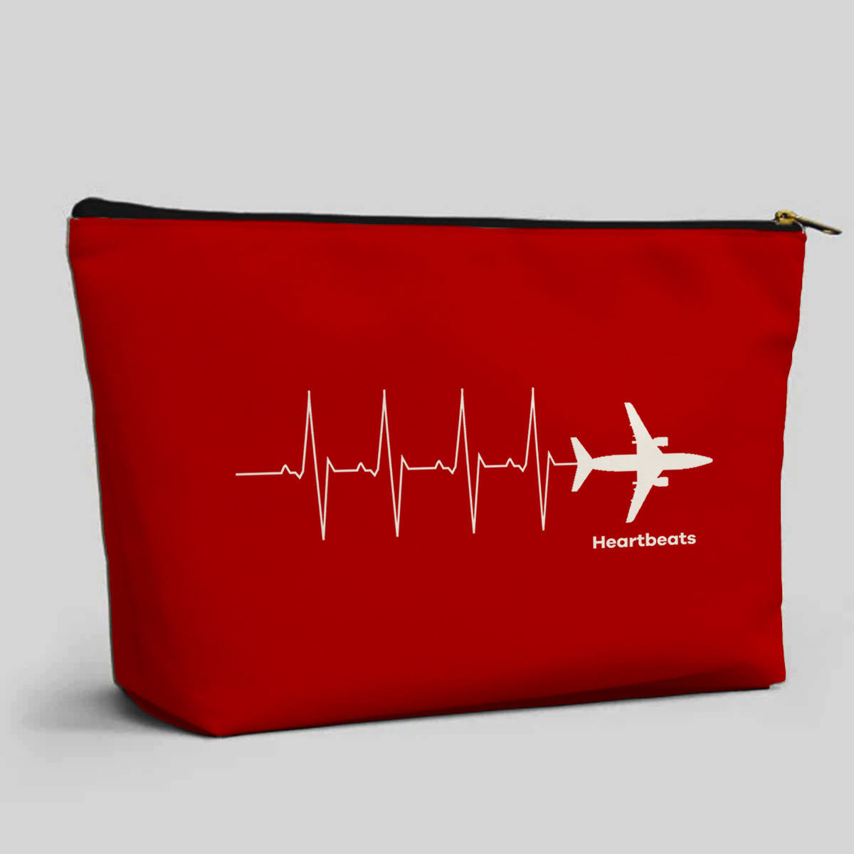 Aviation Heartbeats Designed Zipper Pouch