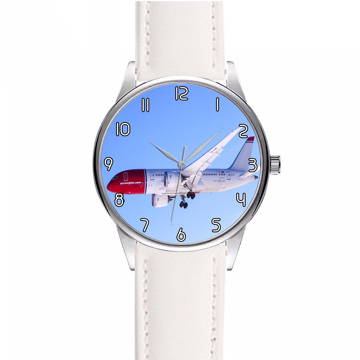 Norwegian Boeing 787 Designed Fashion Leather Strap Watches