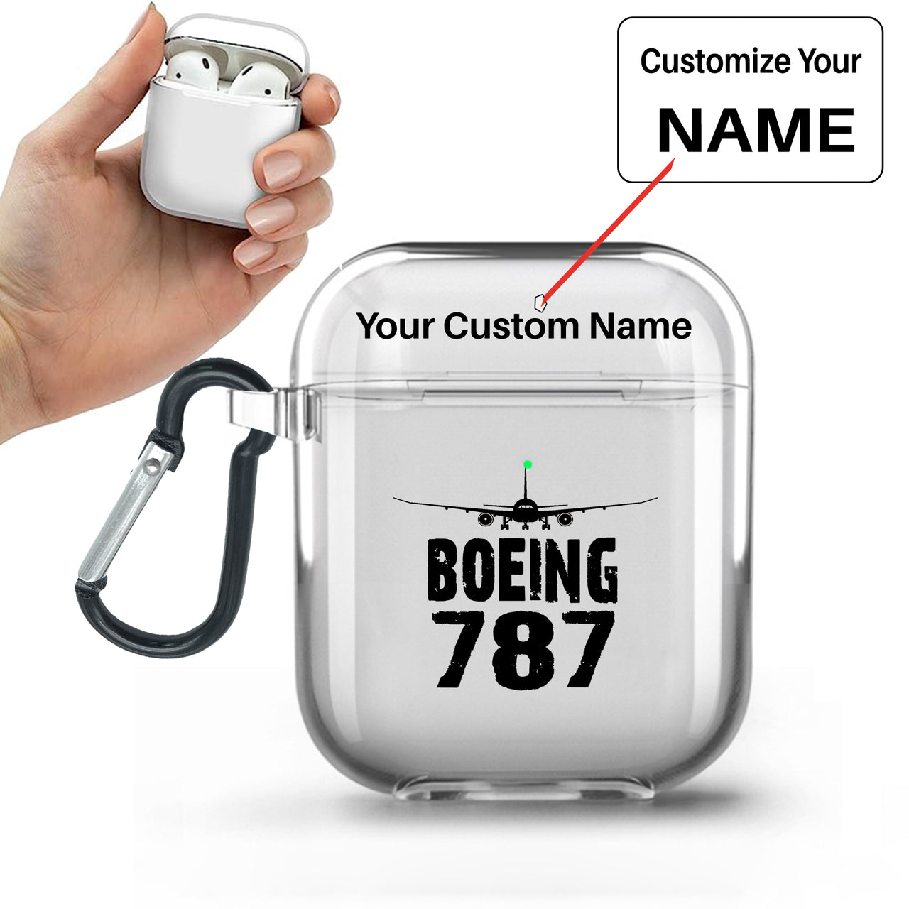 Boeing 787 & Plane Designed Transparent Earphone AirPods Cases