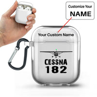 Thumbnail for Cessna 182 & Plane Designed Transparent Earphone AirPods Cases