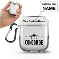 Thumbnail for Concorde & Plane Designed Transparent Earphone AirPods Cases