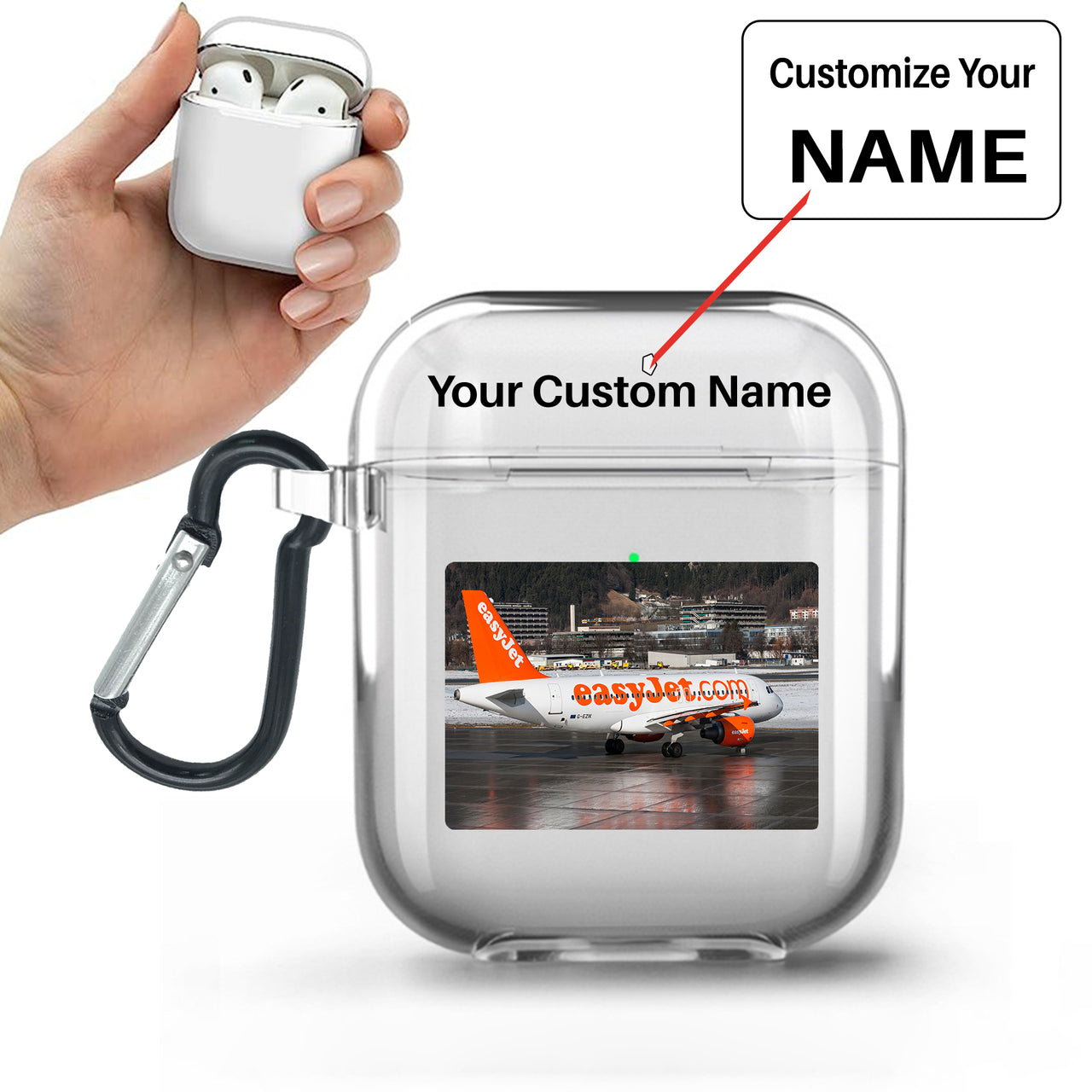 Easyjet's A320 Designed Transparent Earphone AirPods Cases