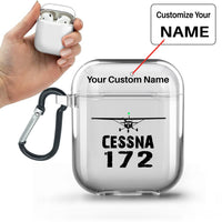 Thumbnail for Cessna 172 & Plane Designed Transparent Earphone AirPods Cases