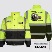 Thumbnail for Airbus A320 & V2500 Engine Designed Reflective Winter Jackets