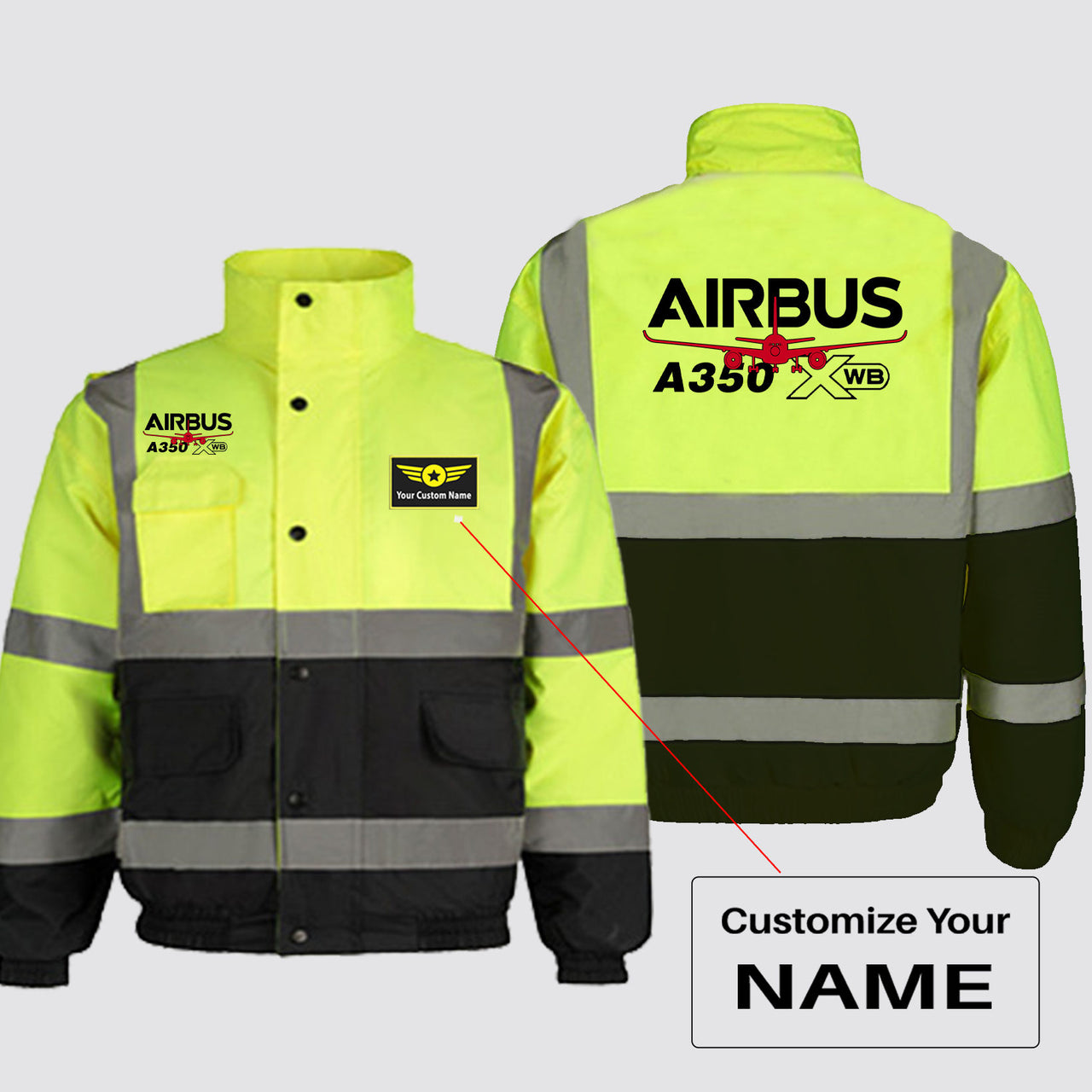 Amazing Airbus A350 XWB Designed Reflective Winter Jackets