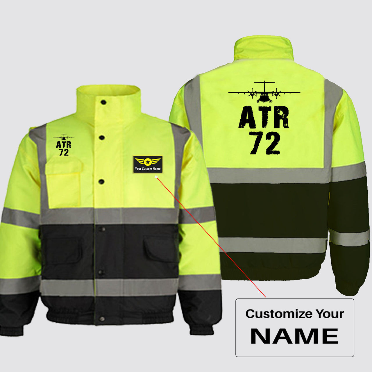 ATR-72 & Plane Designed Reflective Winter Jackets