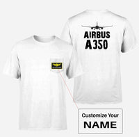 Thumbnail for Airbus A350 & Plane Designed Pocket T-Shirts